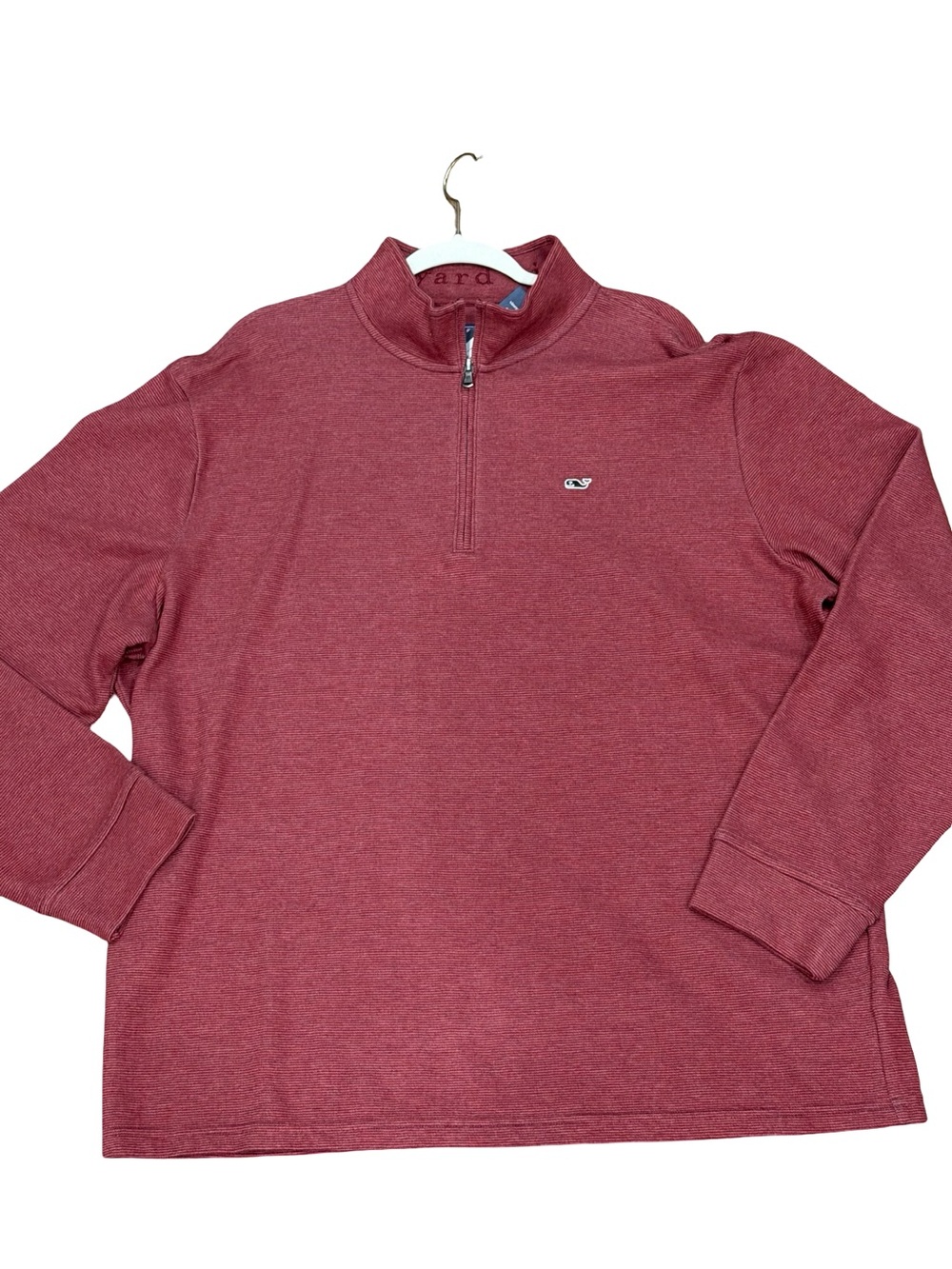 🌟 NWT Vineyard Vines Men's Saltwater Quarter-Zip Pullover Crimson XXL - Picture 14 of 14